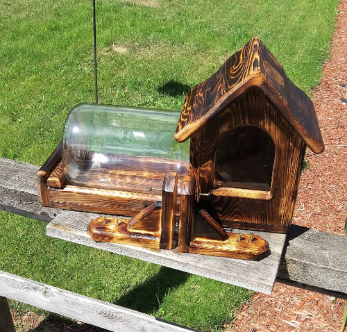 Fence mount gallon glass jar - fence,