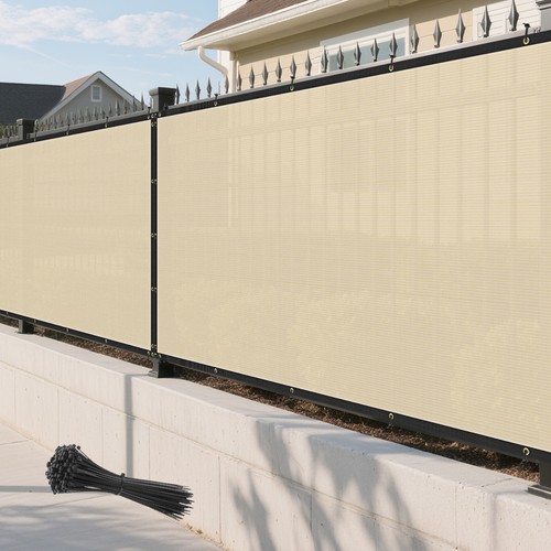 4ft beige outdoor privacy - beige,
