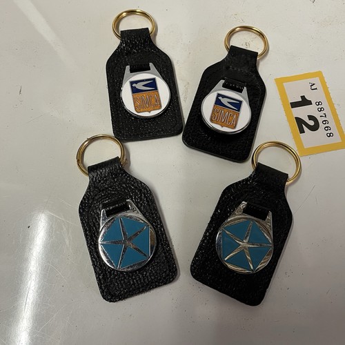 Vintage car key rings fobs - rings,