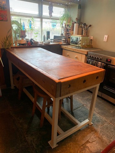 Butchers block antique - block, foot