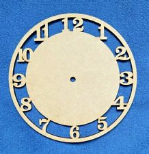 Wooden MDF Clock Face with pre cut numbers 20cm,25cm, 29cm