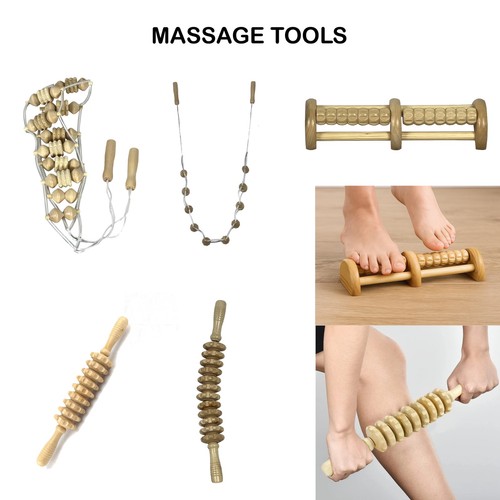 Wooden massage roller - roller, bead