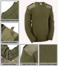 Army Military Combat Style Jumper Commando Pullover Security Sweater Top Olive