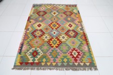 5x7 ft Geometric Wool Kilim