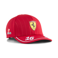 Scuderia Ferrari F1 Team PUMA Charles Leclerc Baseball Cap Hat 2025 Red Adults