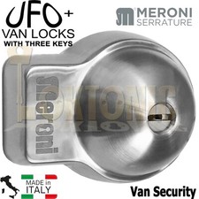 Meroni UFO+ Heavy Duty Stainless Steel Slam Shut Van Lock Back + Sliding Doors