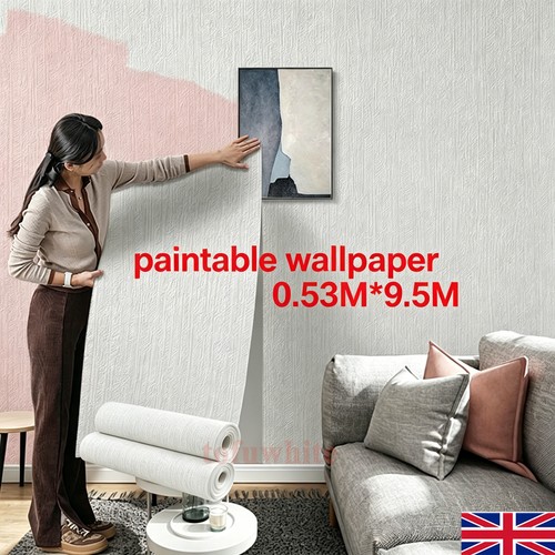 White plain wallpaper embossed - plain,