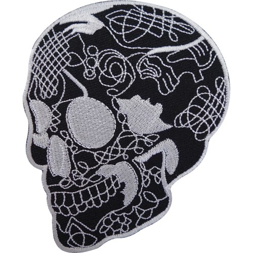 Black skull patch - skull,