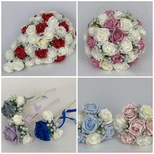 Wedding bouquets flowers - wedding, ivory