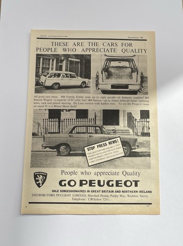 Peugeot 404 saloon - saloon, estate