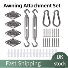 M6 Heavy Duty Sun Shade Sail Fixing Kit Stainless Steel Awning Attachment Set