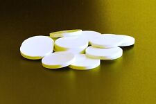 6 x WHITE plastic disc acrylic