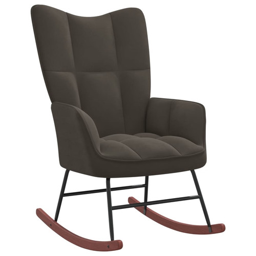 Rocking chair dark gray - chair, velvet