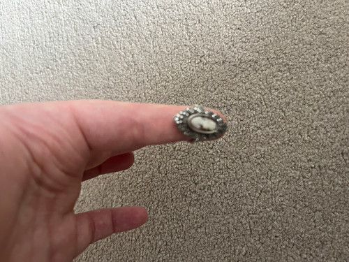 Marcasite cameo ring - , any