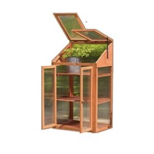 Garden Wooden Mini Greenhouse Ideal For Seed Propagation Plants Flowers 3 Tier
