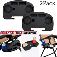 2PCS/Set Sun Lounger Chair Zero Gravity Recliner Clip Side Tray Table Cup Holder