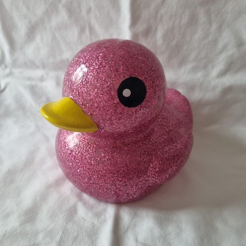 Large pink glitter rubber duck