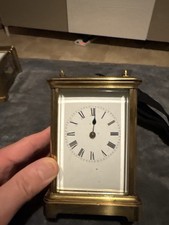 Antique French Brass Carriage Clock – Lever Platform Escapement – Roman Dial