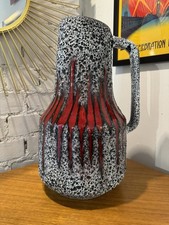 Stunning XL Vintage 1970s Scheurich Lora Fat Lava Floor Vase