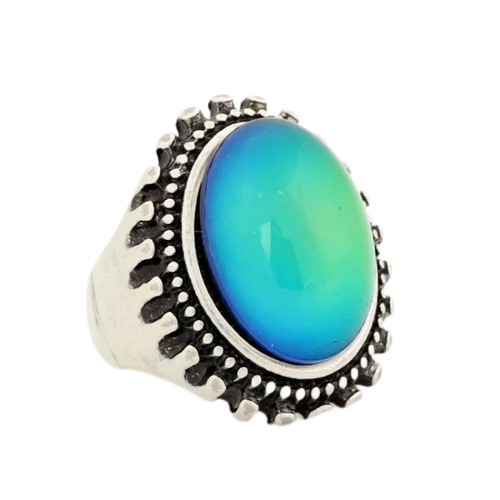 Vintage oval mood ring - mood,