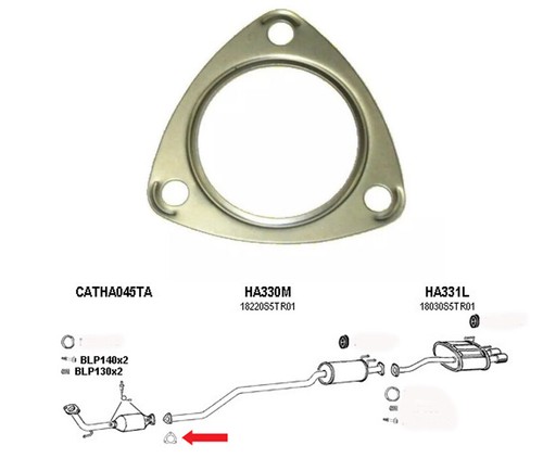 Exhaust gasket for honda - for, civic
