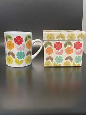 Retro Tea Cup Mug 1970s Floral Multicoloured Boxed New dotcomgiftshop