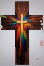 WOODEN Wall CRUCIFIX CROSS 2D