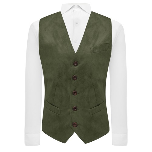 Luxury dark olive green suede - olive,