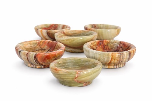 Green onyx bowl natural - green,