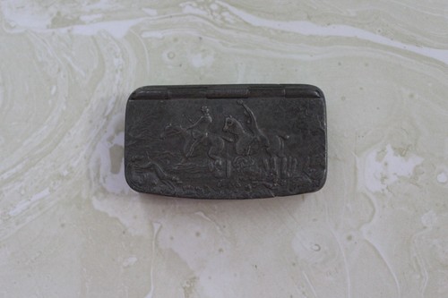 Found vintage pewter snuff - as,