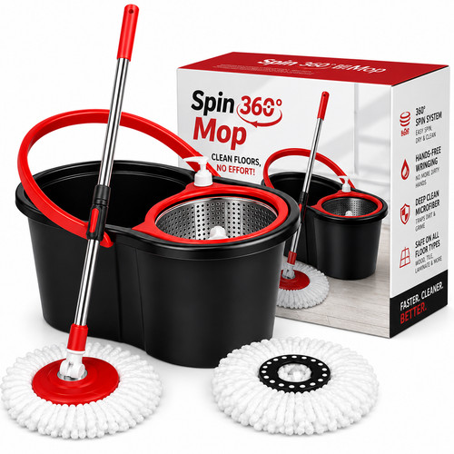 360 spin mop - 360°,