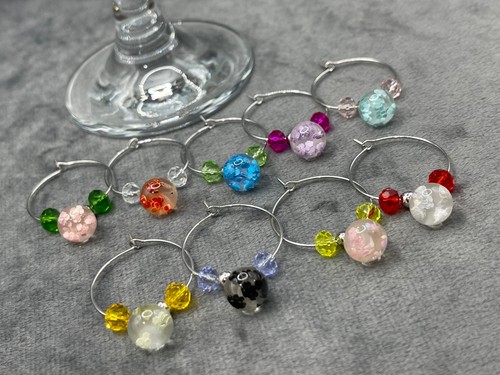 Glass ball with hexagon - glass,