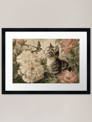 Vintage botanical kitten 1000 - botanical,
