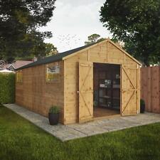 Waltons 18x10 Wooden Garden Shed Workshop Shiplap Double Door Storage 18ft 10ft