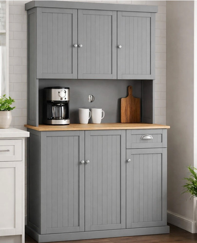 Grey kitchen cupboard - cupboard, tall