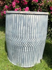 Galvanised Chevron Dolly Tub
