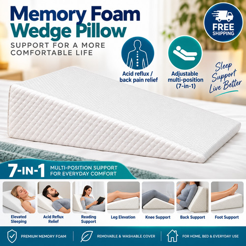 Bed wedge pillow - bed,