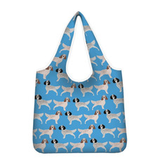 ENGLISH SETTER SHOPPING BAG FOLDABLE REUSABLE WASHABLE DOG PRINT TOTE GIFT