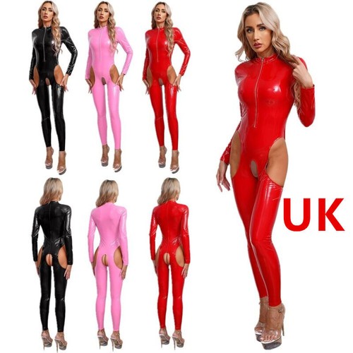Womens bodysuit pvc leather - womens,