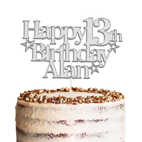 Personalised cake topper happy - cake,