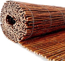 4m Willow Natural Garden Fence Screening Roll Privacy Border Sun Protection Wide