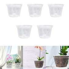 Clear Orchid Pots Orchid Pots 5 Inches Clear Durability Longevity White