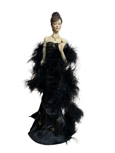 Black gold lady in - black, evening