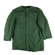 Swedish Army Thermal Jacket Liner Green M59 Vintage 80s Cold Weather Parka Large