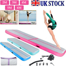 2/3/4/5/6m Inflatable Air Mat Track Tumbling Gymnastics Tumble Mats w/Air Pump
