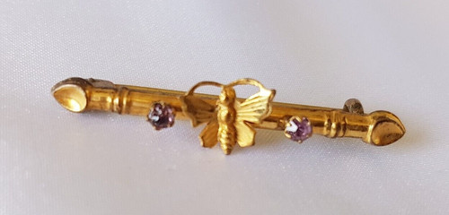 Brooch butterfly bar - brooch, ~