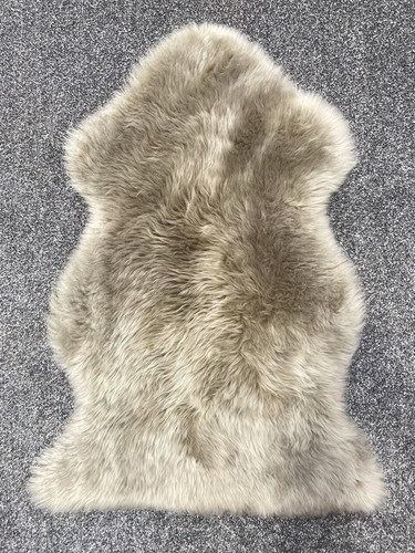 Genuine sheepskin rug taupe - genuine,