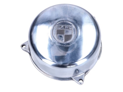 Polished aluminum engine cover