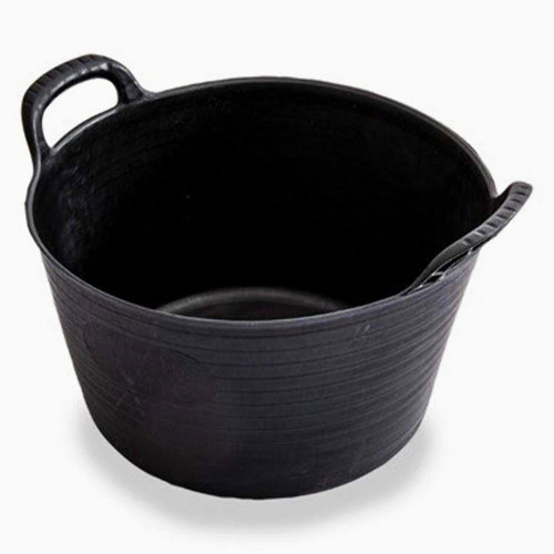 Black flexible plastic tub - flexible,