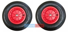 Pair Dinghy Launch Trolley Wheels Pneumatic Tyre Boat Trailers 400x8 Red 4 ply